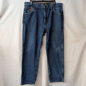 Wrangler Fire Resistant Relaxed Fit Blue Jeans